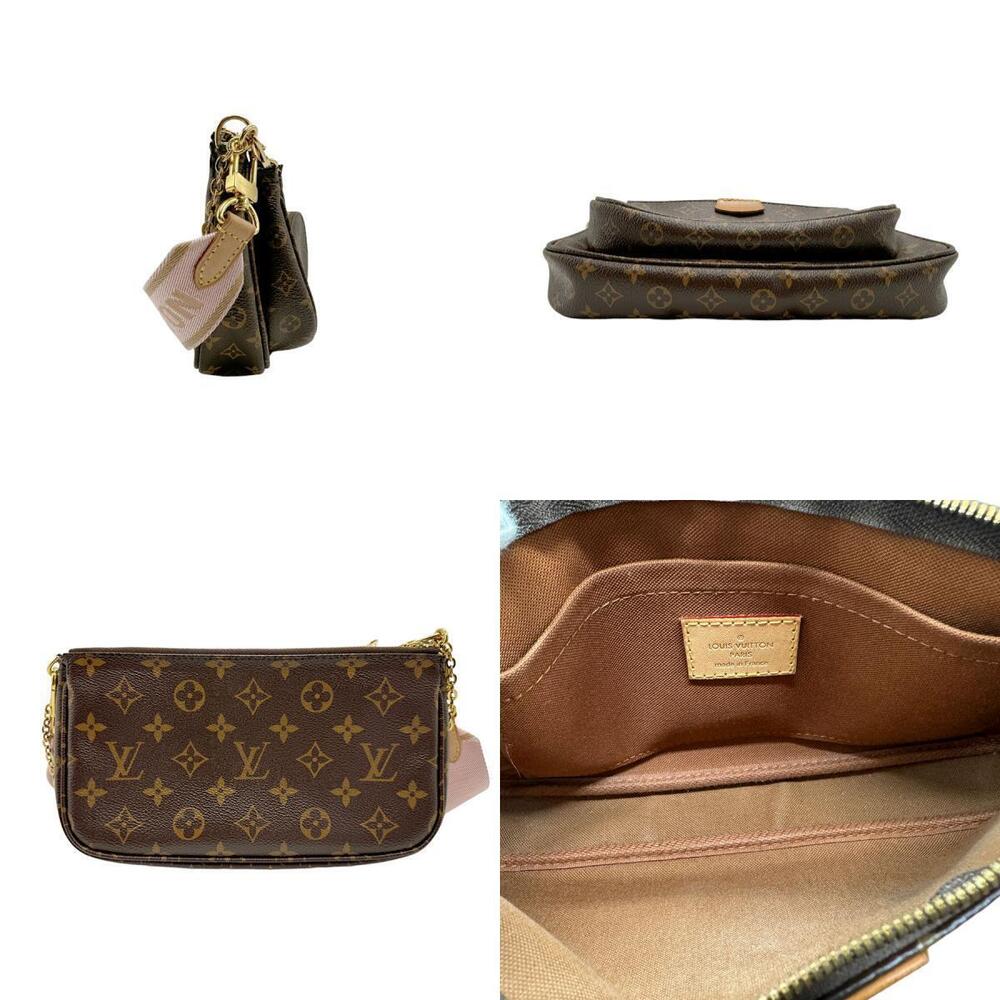 Louis Vuitton Multi Bag Canvas Pochette Accessoires Monogram Shoulder Rose Pink